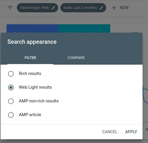 Web Light Appearance Update For Google Search Console