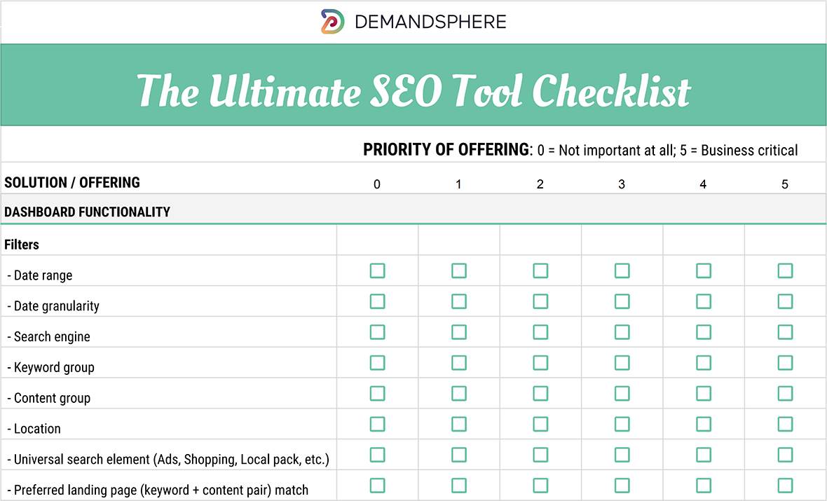 Choosing the Best SEO Platform or Solution Provider - The Ultimate Cheatsheet