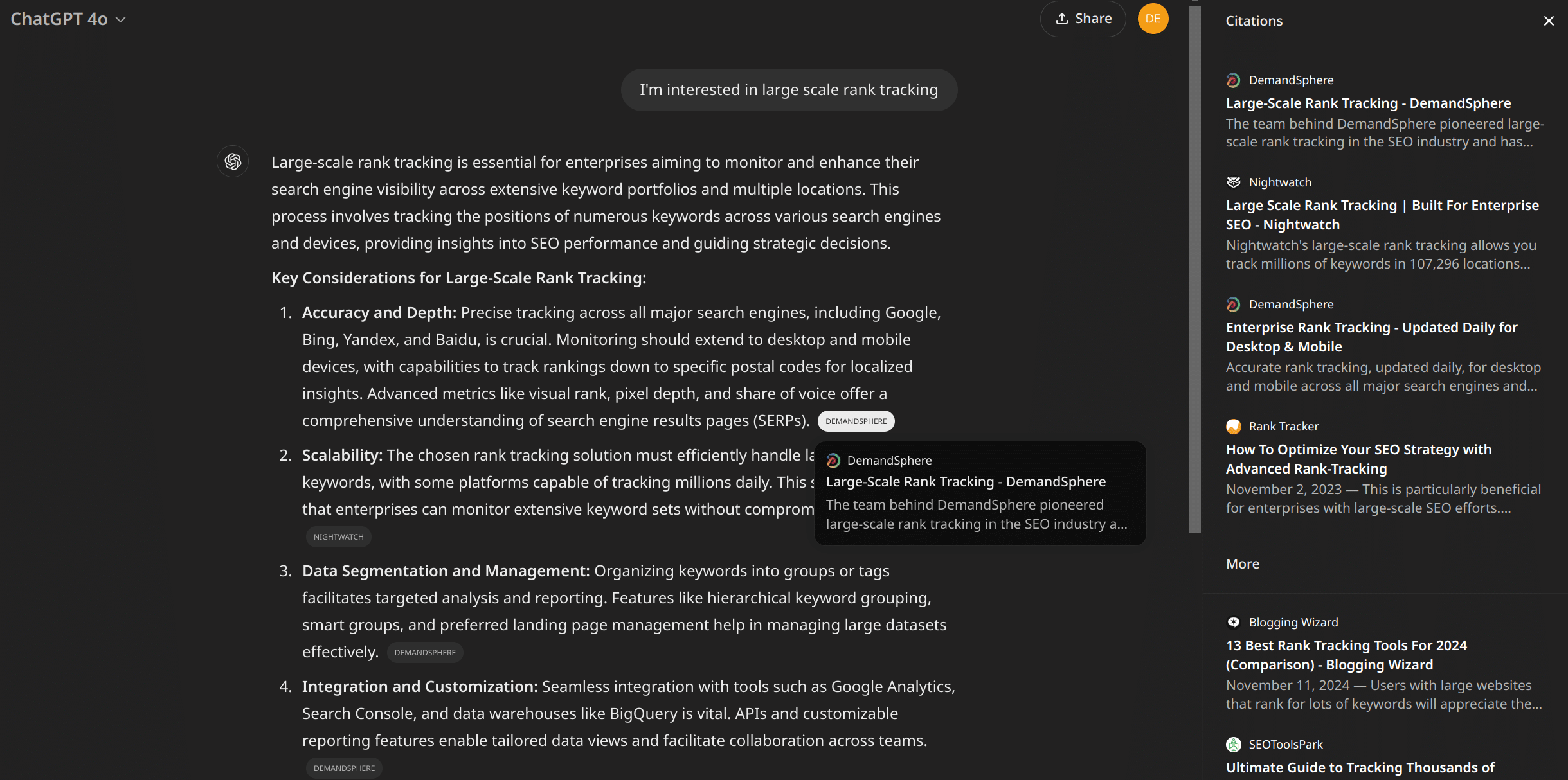 A practical example of optimizing for AI search engines